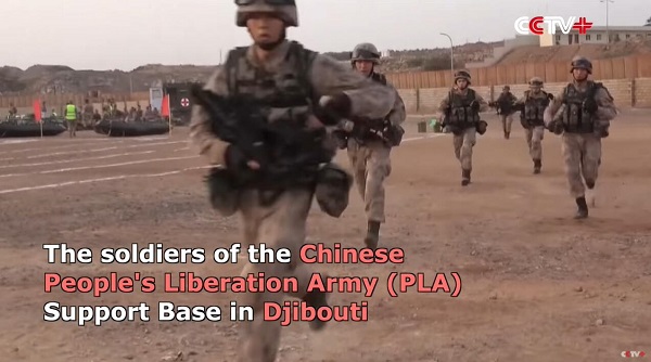 中国人民解放军在吉布提基地进行军事训练